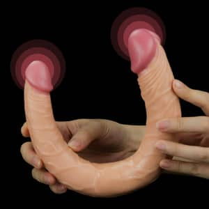 14'' Double-Ended Realistic Dildo with Two Different Size Head