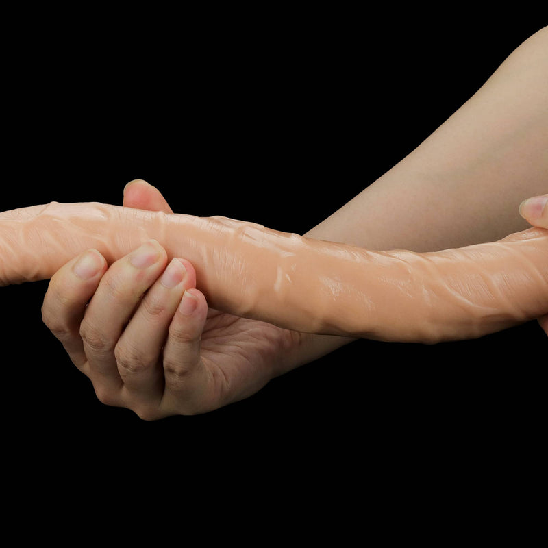 14'' Double-Ended Realistic Dildo with Two Different Size Head