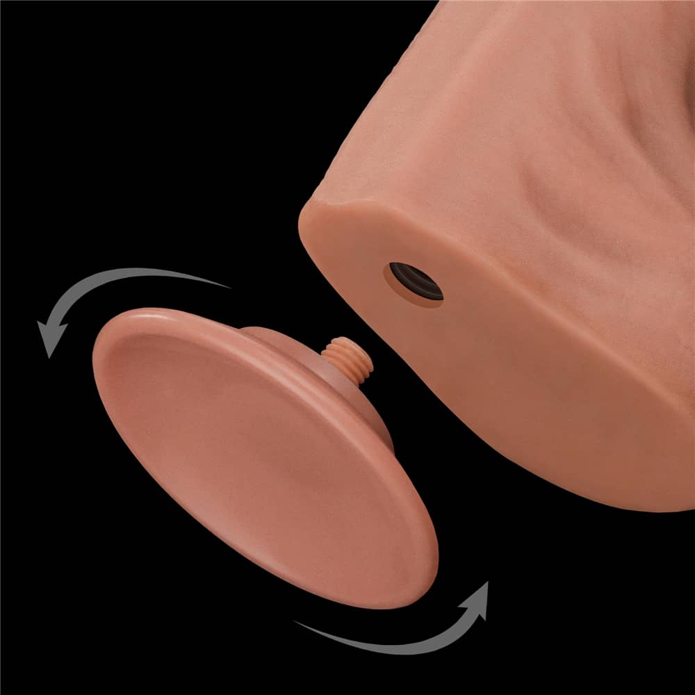 The removable suction cup of the 14 inches king sized sliding skin dildo