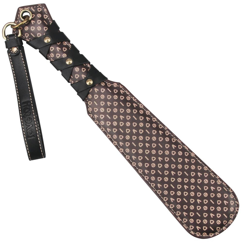 The 15 inches rebellion reign love paddle adapts dual sided design for varied sensation experiences