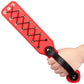 The 15 inches rebellion reign rope paddle is crafted from durable PU material with red and black colors