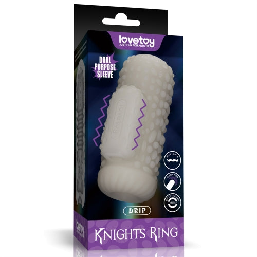 Knights Ring Duo Vibrating Sleeve-Drip