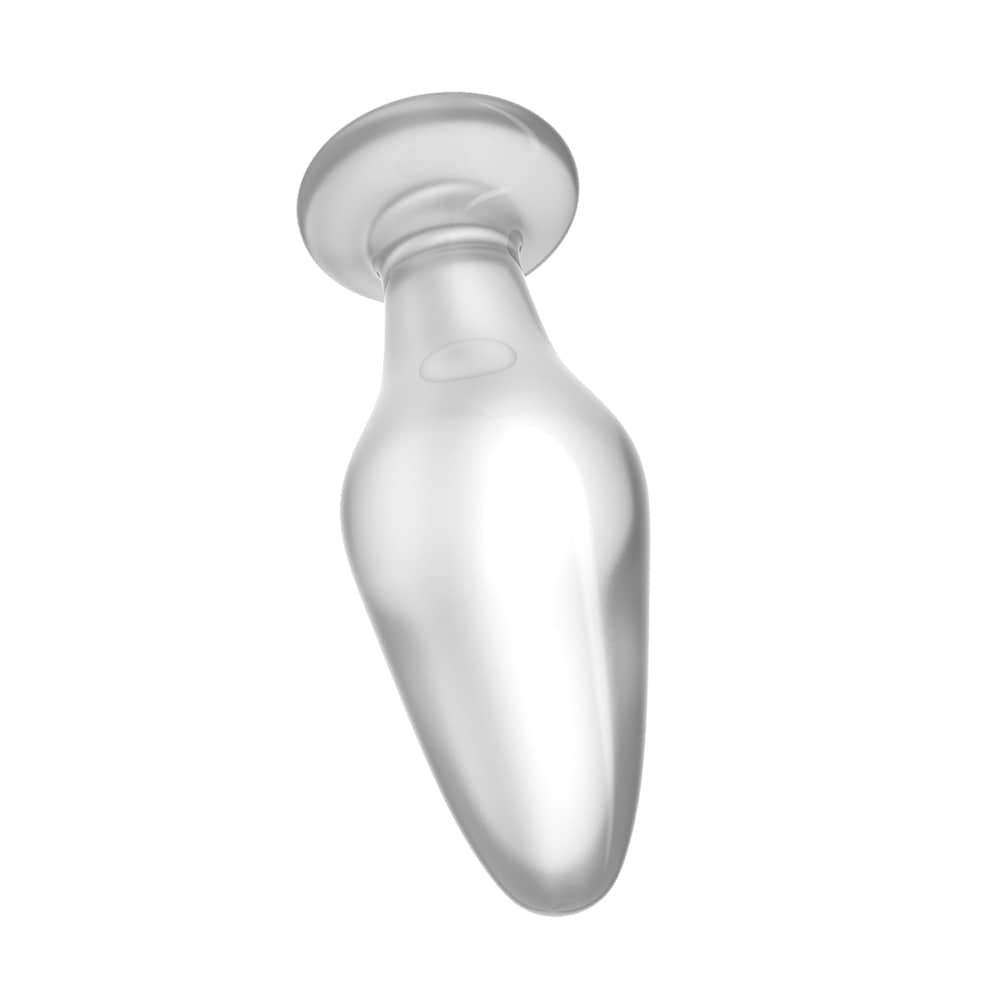 The 4.3 inches glass romance transparent butt plug 