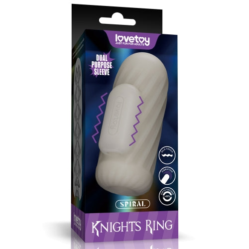 Knights Ring Duo Vibrating Sleeve-Spiral