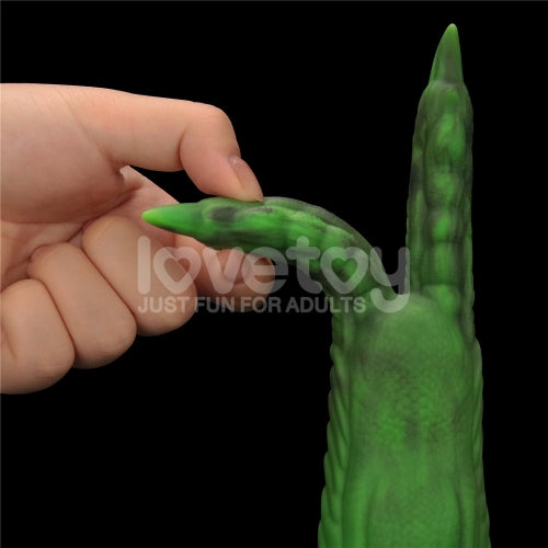 Savage Charm Double-Claw Vibrating Silicone Dildo