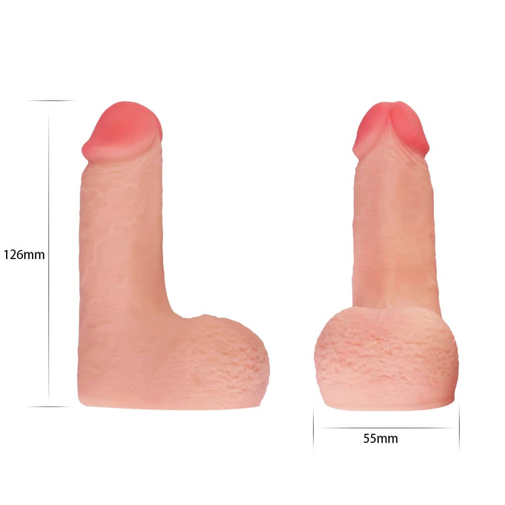 The size of the 5 inches skinlike limpy dildo