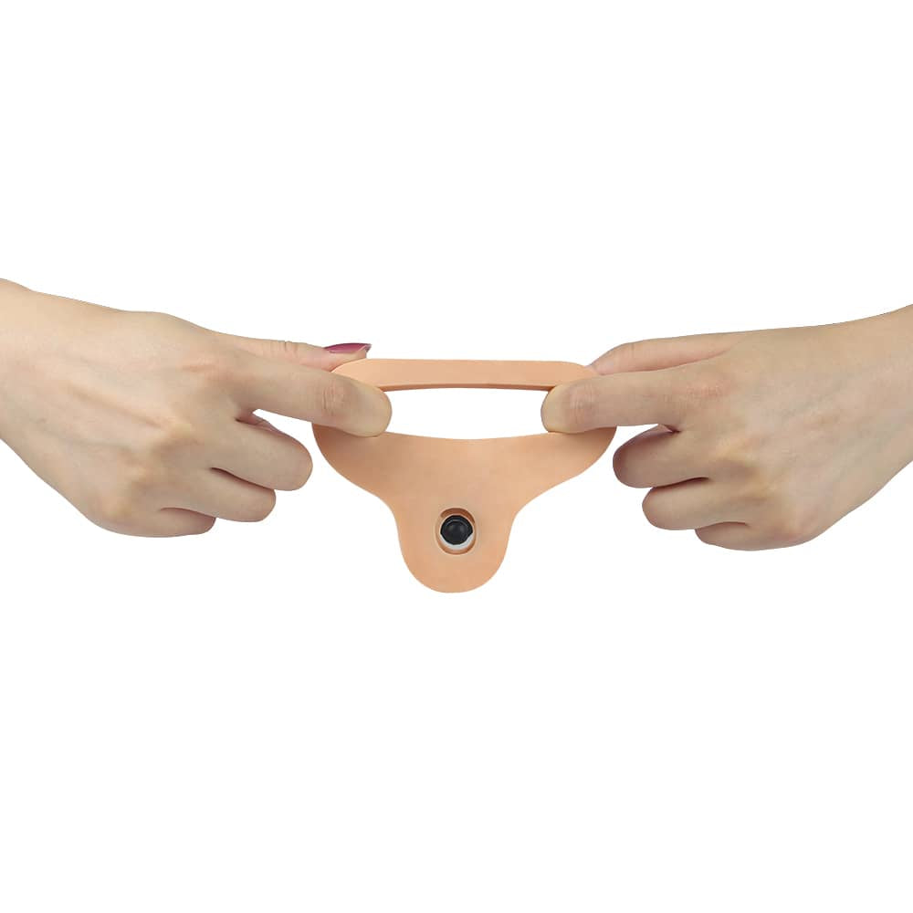 The 5.8 inches ultra soft double vibrating anal dildo is ultra-stretchy