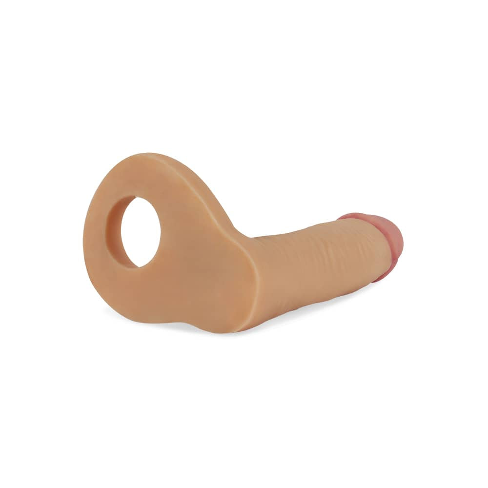 The bottom of the 5.8 inches wearable anal dildo