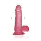 The size of the 6 inches pink jelly studs crystal dildo