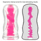 The highly detailed and ergonomically designed tunnel of the 6 inches pink lumino play masturbator