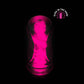 The 6 inches pink lumino play masturbator emits pink fluorescence in the dark