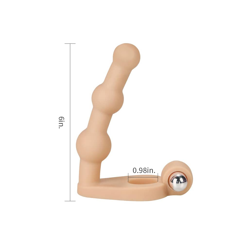 The size of the 6 inhces soft bead vibrating anal plug