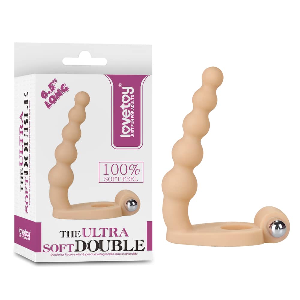 The packaging of the 6.5 inches soft bead anal plug with bullet vibrator