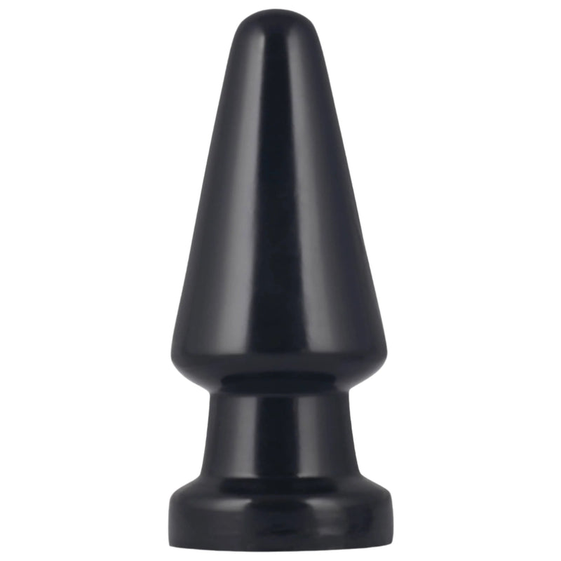 The 7 inches anal shocker large butt plug is upright with a video playback logo