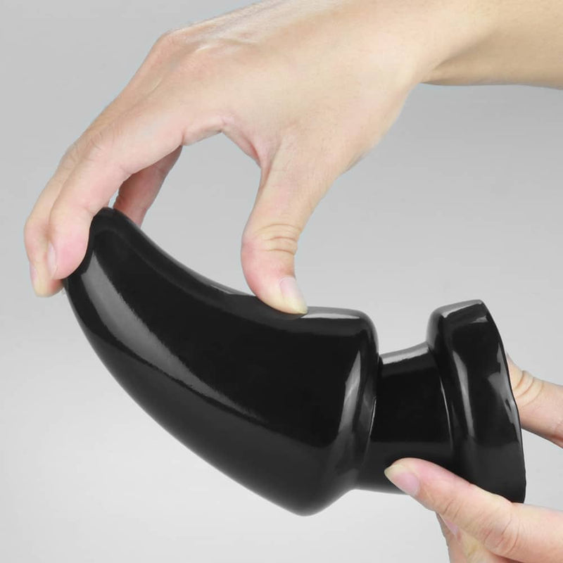 The 7 inches anal shocker large butt plug is soft