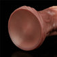 The strong suction cup of the 9 inches silicone realistic tongue dildo 