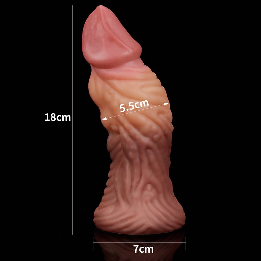 The size of the 9 inches silicone realistic tongue dildo 