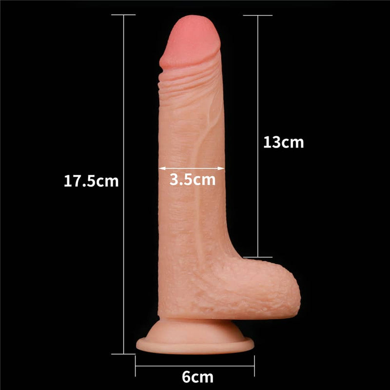 7'' Sliding Skin Dual Density Dildo