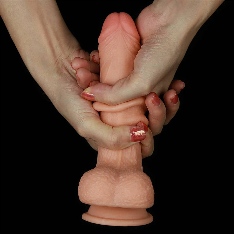 7'' Sliding Skin Dual Density Dildo
