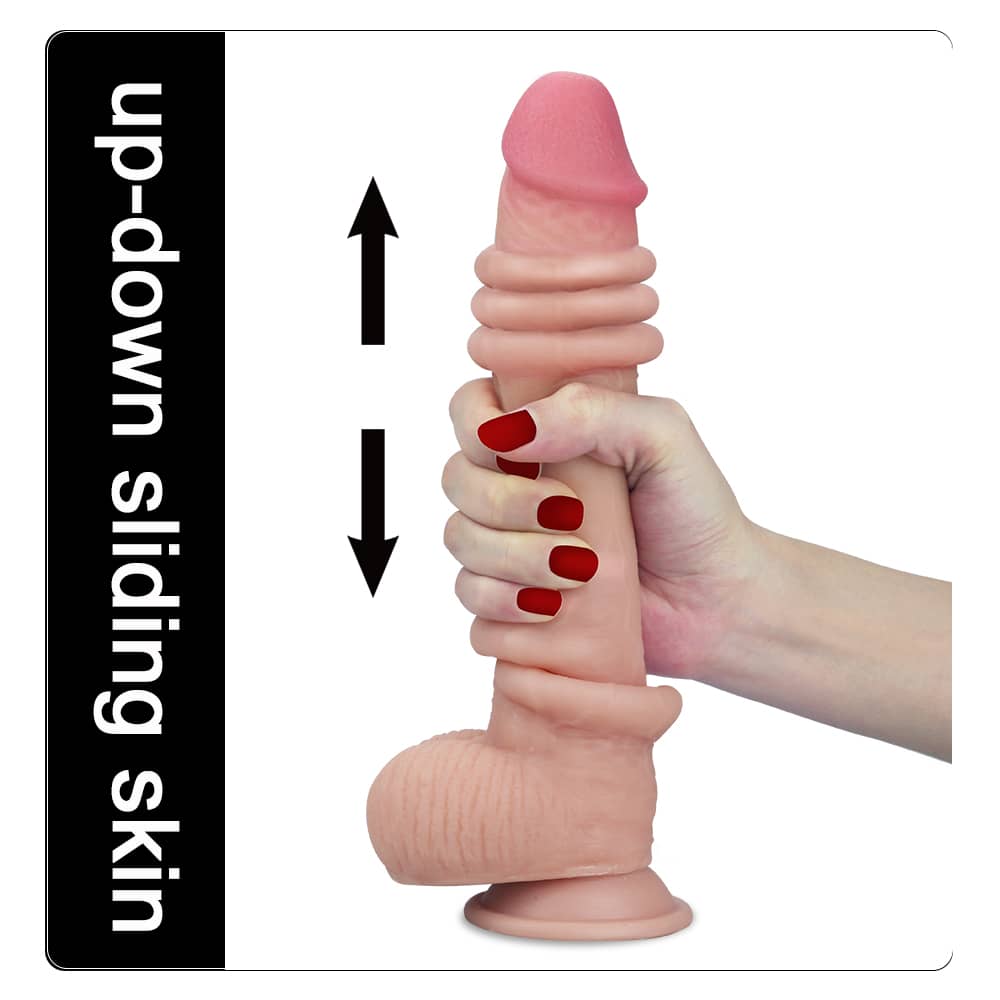 Hands slide easily on the 7 inches sliding skin dual layer dong