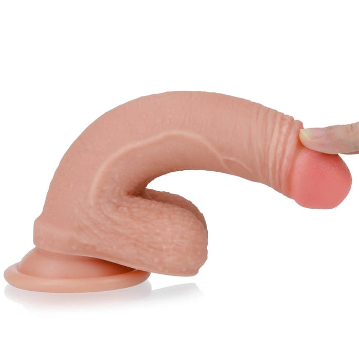 Small Dildo | 7'' Dual Density Platinum Silicone Cock Flesh