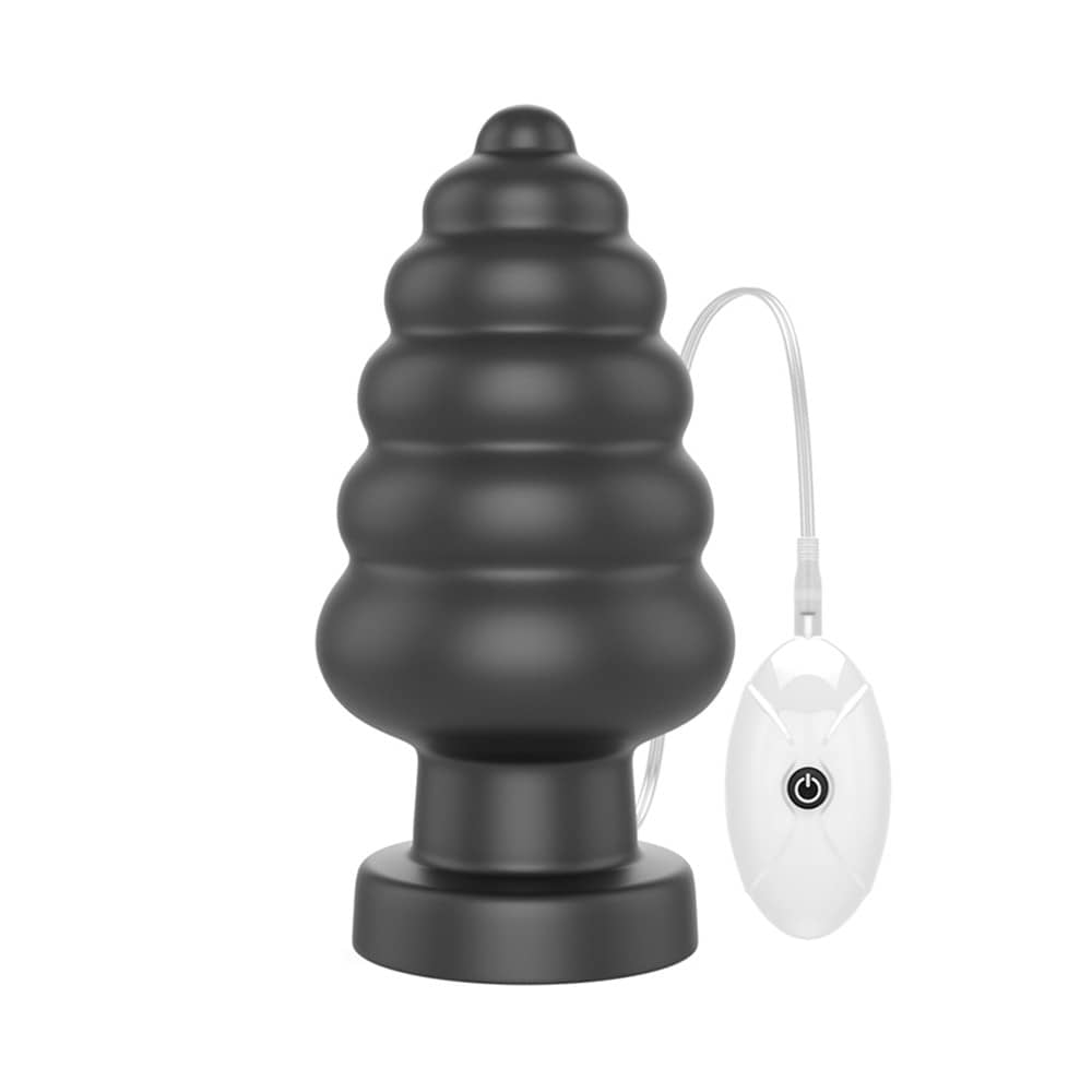 The 7 inches king sized vibrating anal cracker is upright
