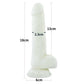 The size of the 7 inches lumino play silicone dildo