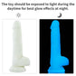 The 7 inches lumino play silicone dildo should be exposed to light during the daytime for best glow effectis at night