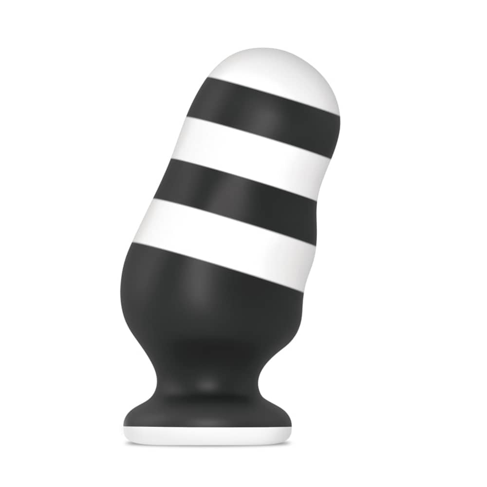 The 7 inches  x missioner butt plug is upright