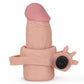 The 7.5 inches dildo extender with bullet vibrator is easily pull or fold