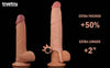 The 7.5 inches dildo extender with bullet vibrator provides an additional 50 percent in girth and 2 inches in length
