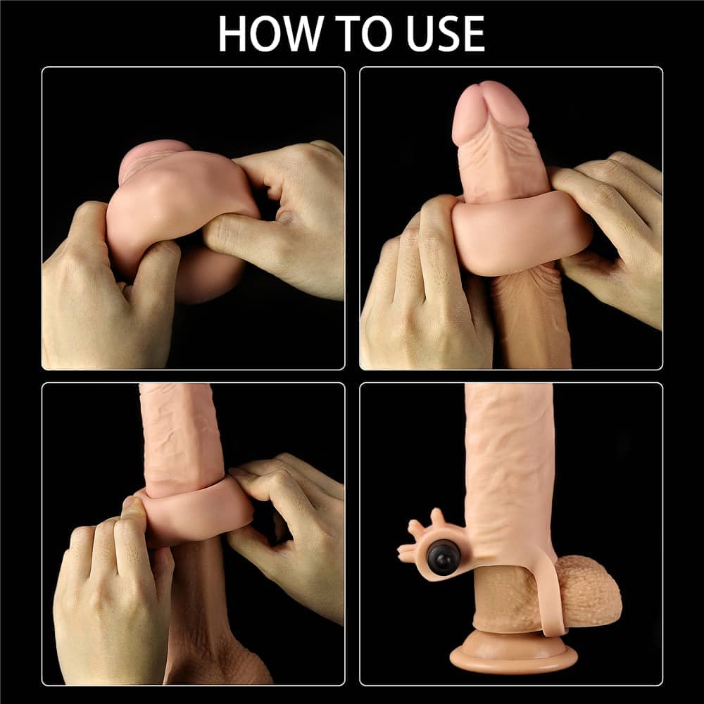 Tutorial on how to use the 7.5 inches dildo extender with bullet vibrator