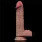The 7.5 inches dual layered silicone cock stands upright