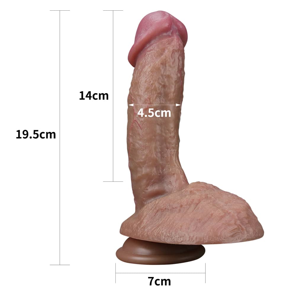 The size of the 7.5 inches handmade realistic silicone dildo