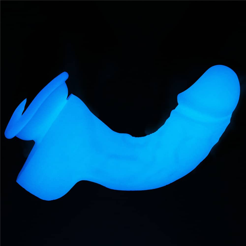 The 7.5 inches lumino play silicone dildo bends ultra softly