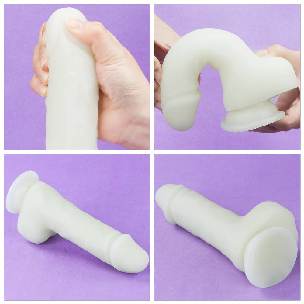 The details of the 7.5 inches lumino play silicone dildo