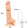 The size of the dildo of the 7.5 inches vibrating dildo easy strapon set
