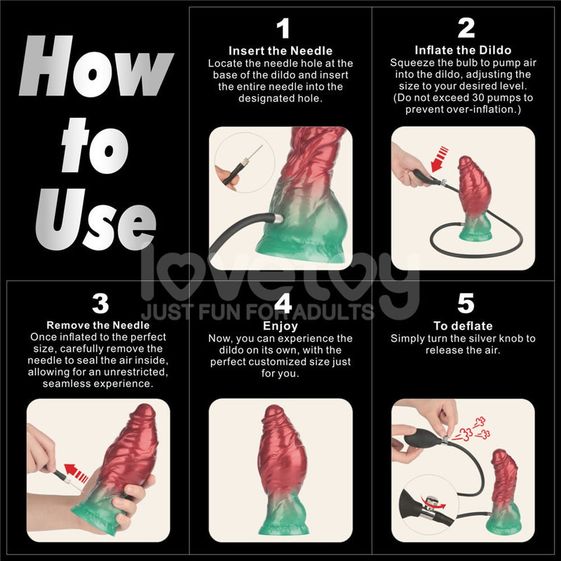 7.5'' Dual Density Silicone Inflatable Dildo