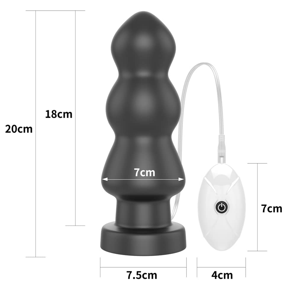 The size of the 7.8 inches king sized vibrating anal rigger