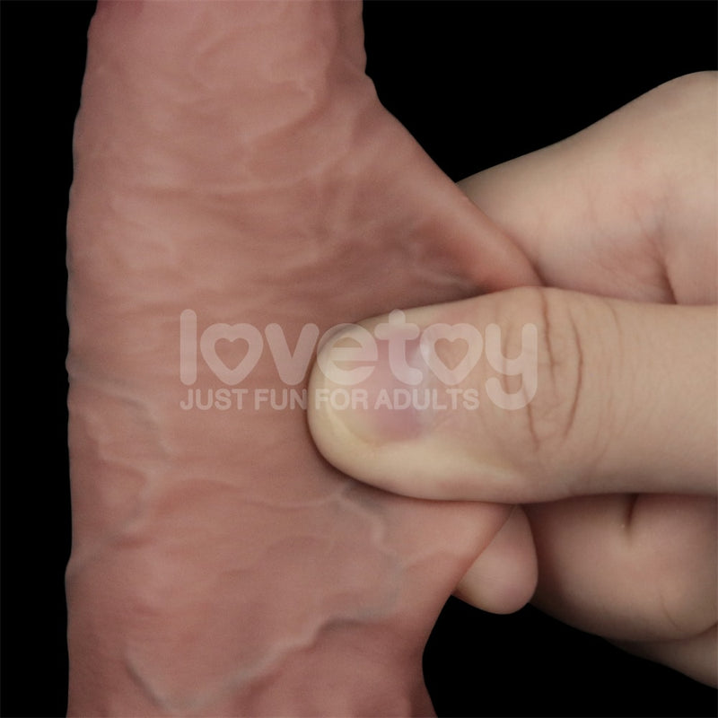 7'' Sliding Skin Pro II Dual Layer Silicone Dong