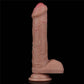 The 8 inches dual layered silicone cock is realistic and detailed