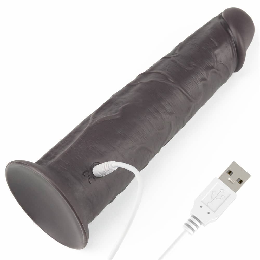 The USB charging cable of the 8 inches dual layered silicone rotator black