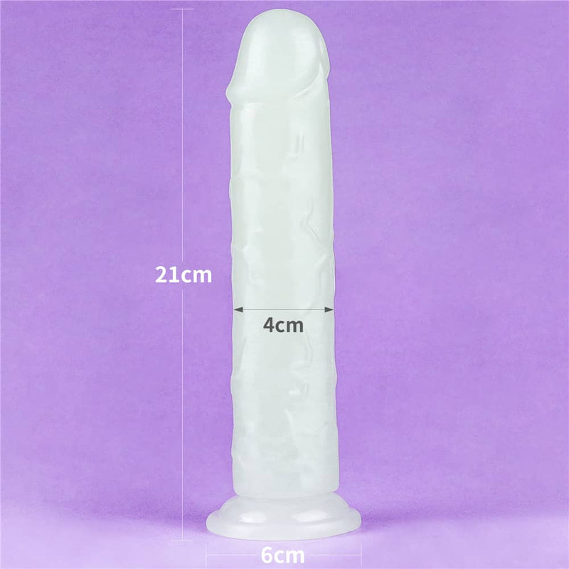 The size of the 8 inches lumino play dildo