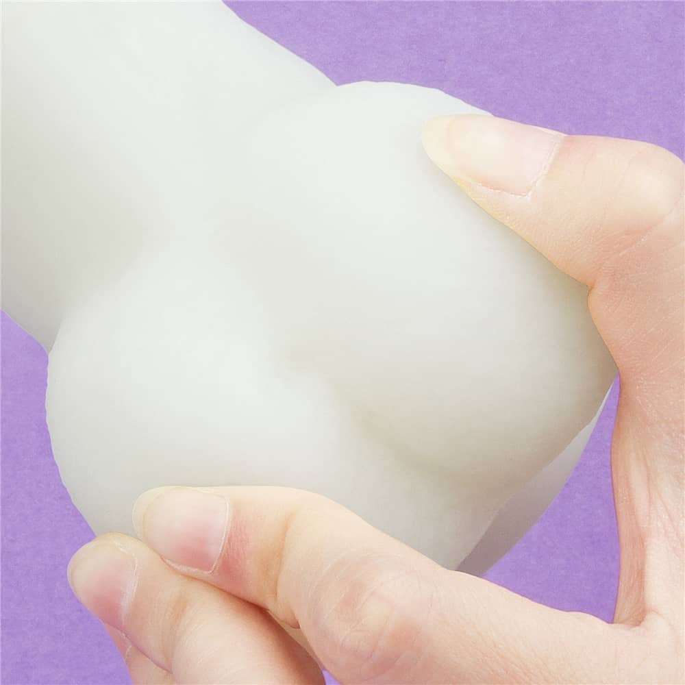 The soft testicle of the dildo of the 8 inhces lumino play silicone dildo 