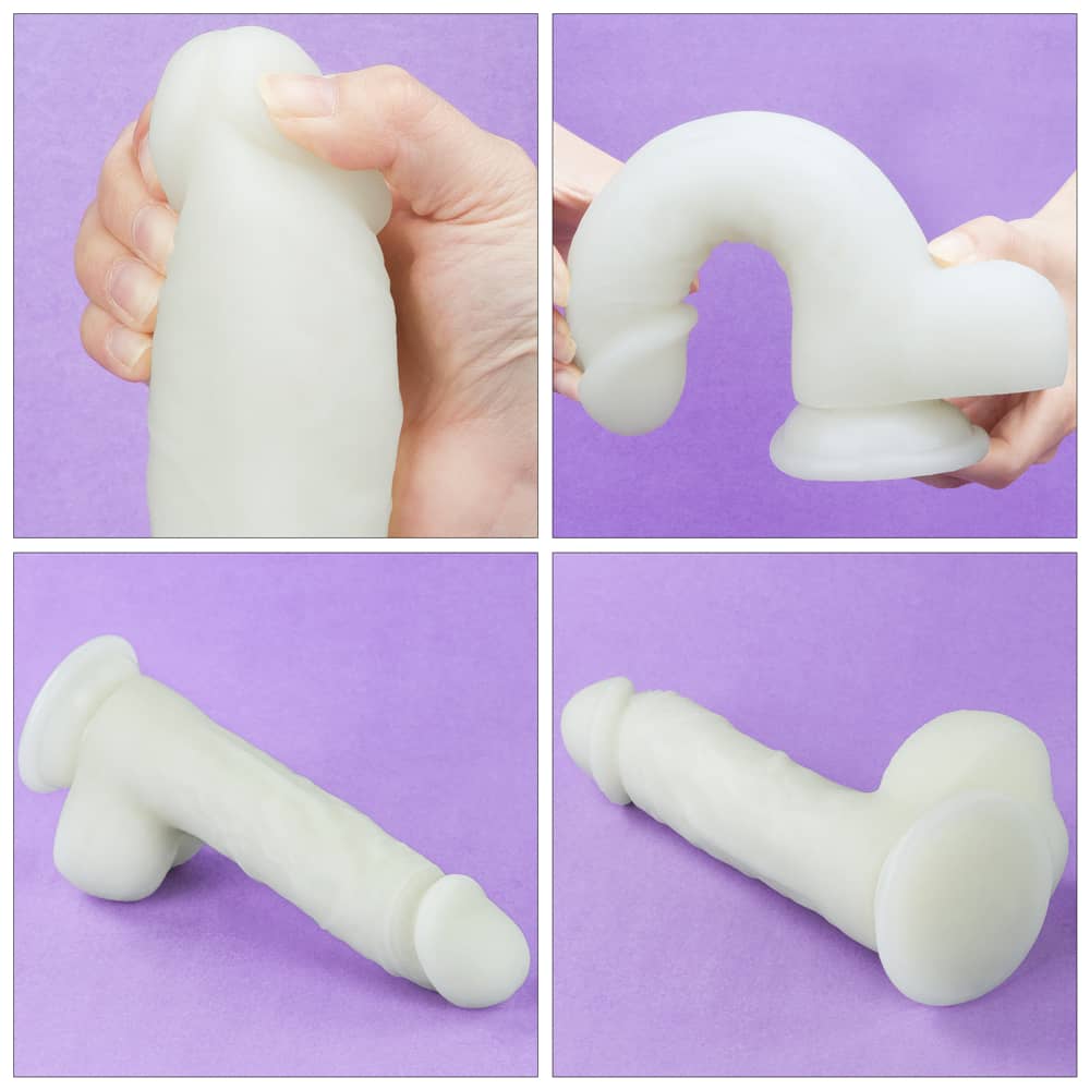 The details of the 8 inhces lumino play silicone dildo
