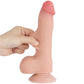 The 8 inches sliding skin dual layer flesh dong  is made of super realistic dual-layer TPE material