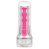  The 8.5 inches pink glow lumino play masturbator is upright