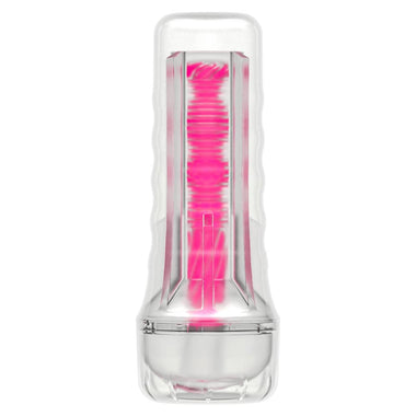  The 8.5 inches pink glow lumino play masturbator is upright