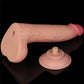 The 8.5 inches flesh sliding skin dual layer dong  has a removable strong suction cup