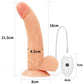 The size of the dildo of the 8.5 inches vibrating dildo easy strapon set